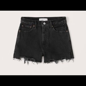 Abercrombie & Fitch - Women’s Black Distressed Hem Jean Shorts - 26